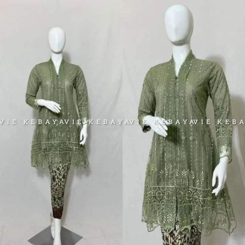 Setelan Kebaya Kartini Modern - Set Kebaya Wisuda Modern - Kebaya Tunik Pesta - Kebaya Kondangan - K