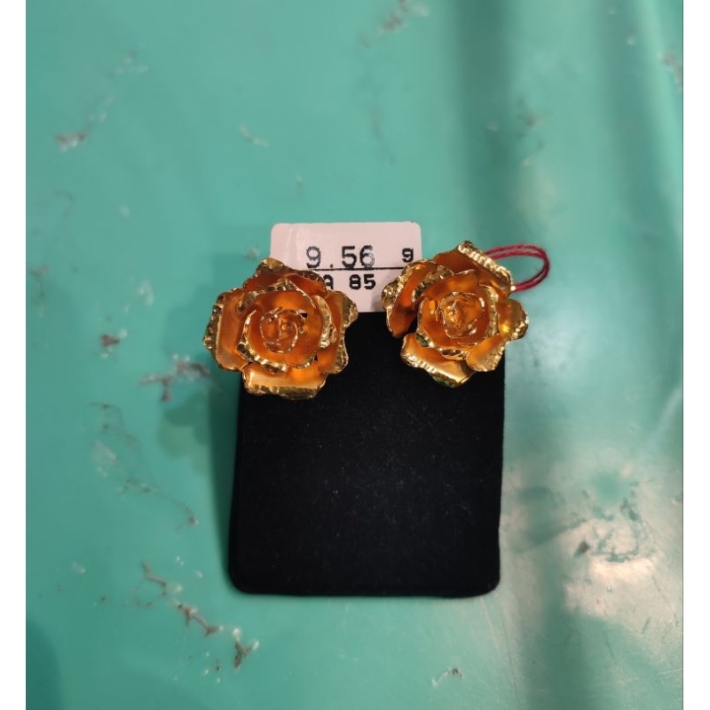 Anting emas 75 mawar jumbo