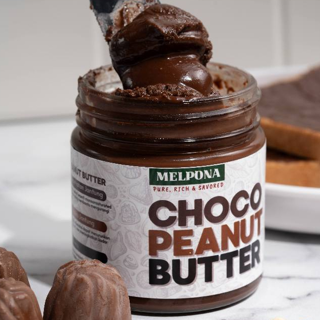 

Melpona Chocolate Peanut Butter / Selai Coklat Kacang / Olesan Roti Rasa Coklat Kacang 250Gr