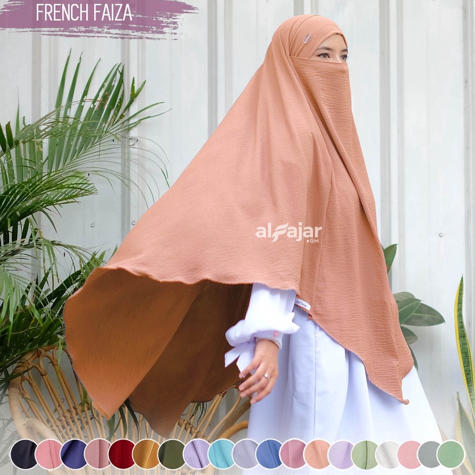 Ready idY4k4J Khimar French Faiza Viscose crinkle by Alfajar