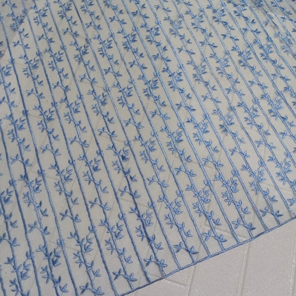 Kain Tile pagar bunga tanpa mutiara