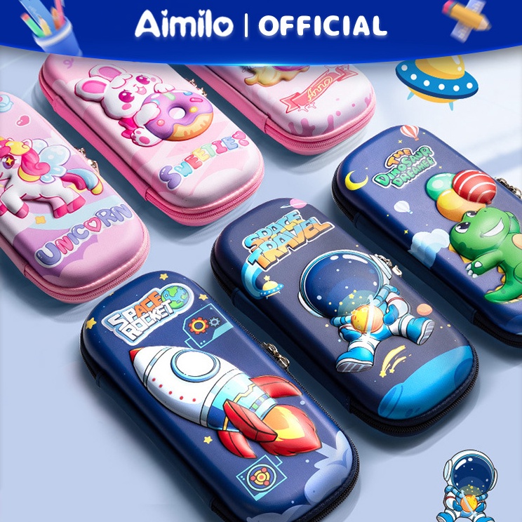 

wqBuruan Beli READY Aimilo Tempat Pensil Aesthetic 3D Tempat Pensil Anak Laki Laki Waterproof Kotak Pensil Anak Perempuan Alat Tulis Sekolah Y88