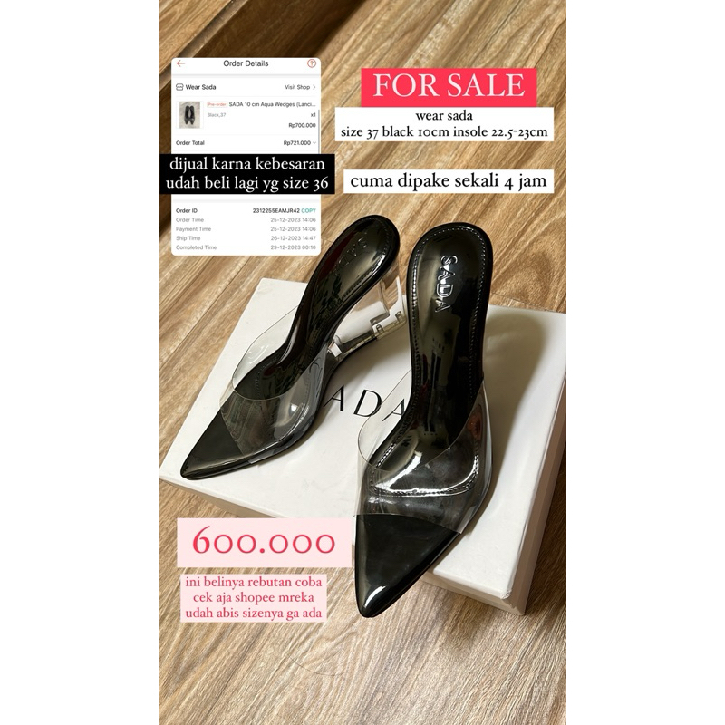 wear sada heels black 10cm
