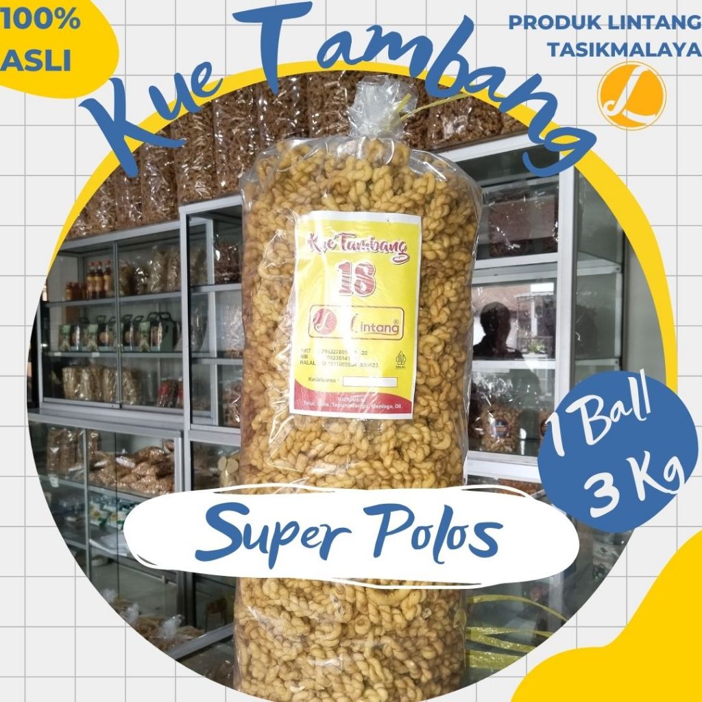 

Kue untir untir kue tambang super polos merk lintang tasikmalaya 1 bal