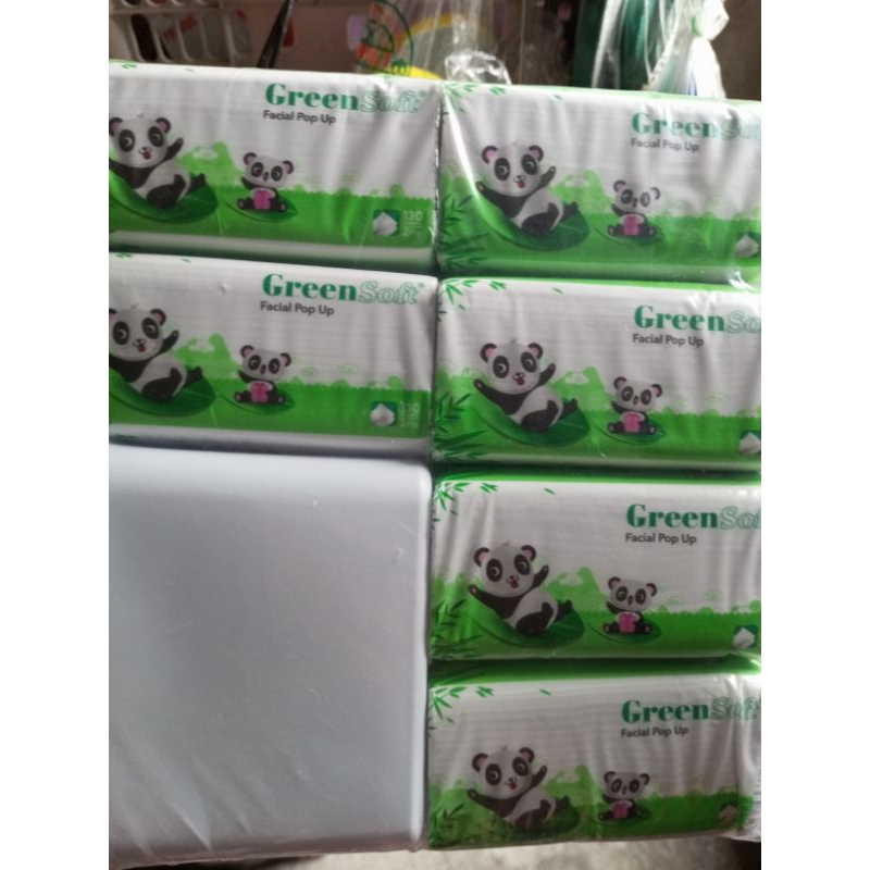 termurah tisu green soft 6 pcs free box tisu