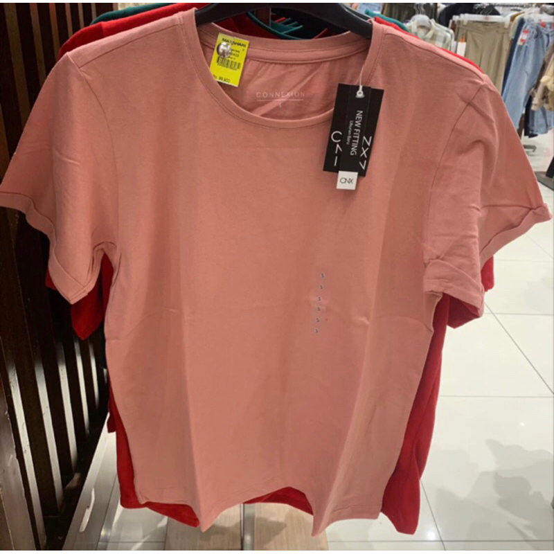 KAOS CONNEXION ORI 100% T-SHIRT BASIC & BLOUSE WANITA BRANDED