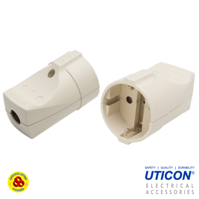 Uticon Kontra Steker Arde CS-28 Round Stop Kontak Gantung Contra Plug