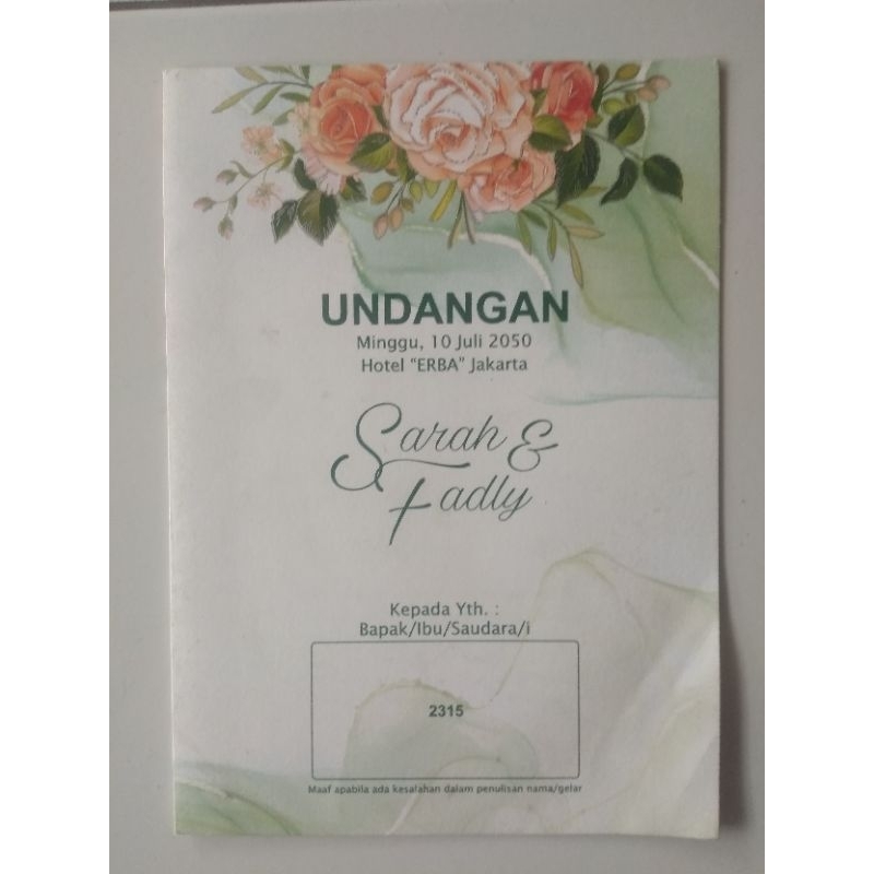 

cetak undangan murah / undangan pernikahan / undangan khitan