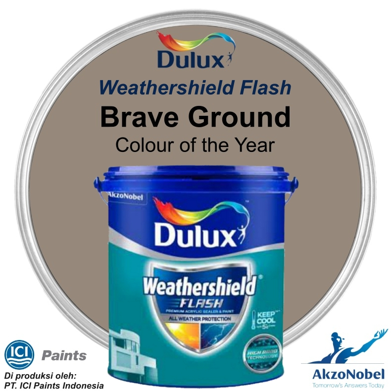 CAT DULUX WEATHERSHIELD FLASH 2.5 LT - BRAVE GROUND