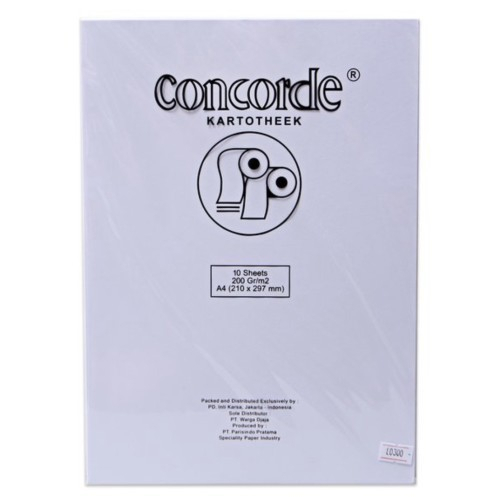 

Kertas Concorde Cover Kartotheek A4 200gr Putih 10 Lembar
