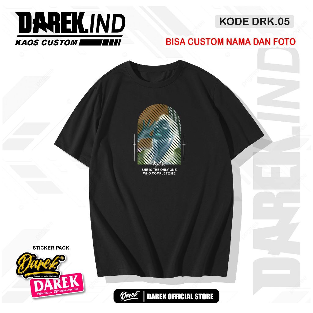 KAOS CUSTOM EFFECT NEGATIVE, KAOS SABLON SATUAN, T-SHIRT CUSTOM FOTO