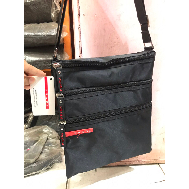 tas prada - tas pria parasut tas kerja/dagang