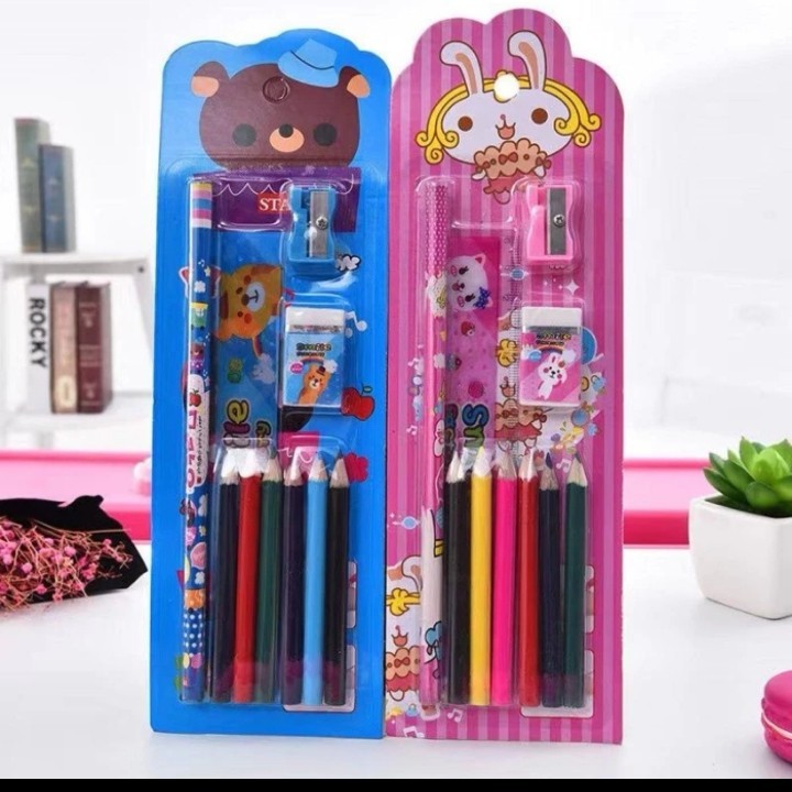 

EM Alat Tulis Anak Set 10 Pcs Pensil Warna Karakter Lucu