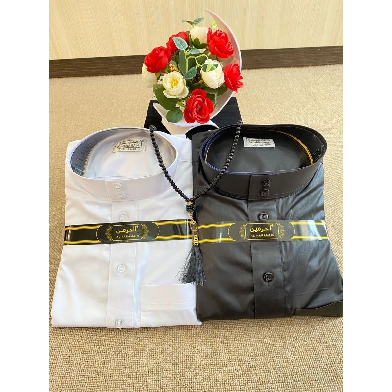 Jubah Import Al-Haramain Hitam & Putih Dewasa|Remaja|Anak