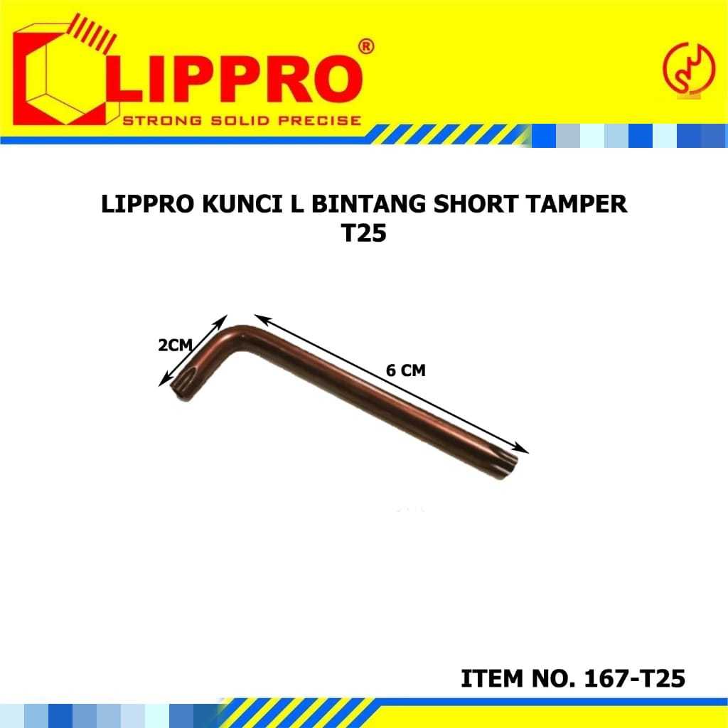 LIPPRO KUNCI L BINTANG SHORT TAMPER (LUBANG) 167-T25