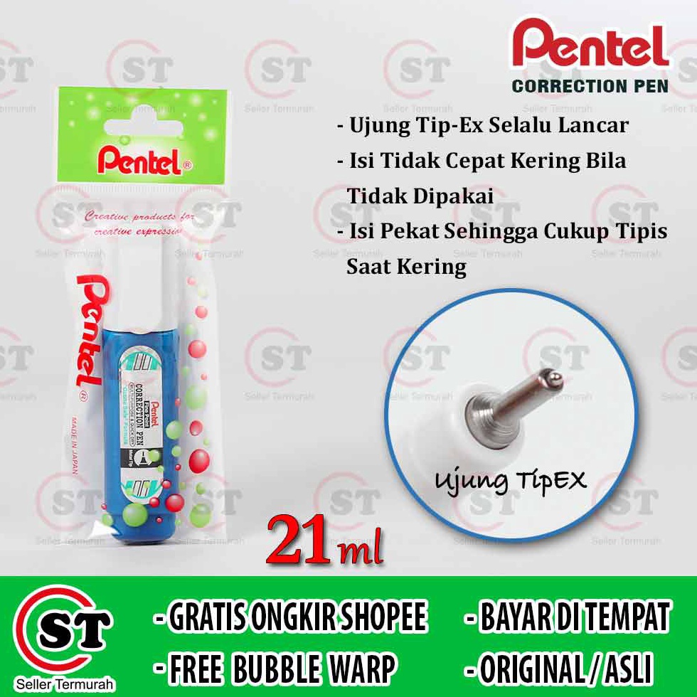 

ART R35Z Original Tipex ZL31W Pentel Correction Pen 12 ml Penghapus Tinta Tip Ex Pentel Correction Pen ZL31 W