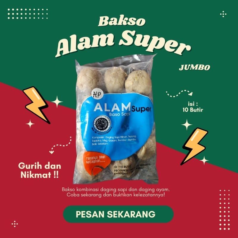 

Bakso alam urat sedang isi 10