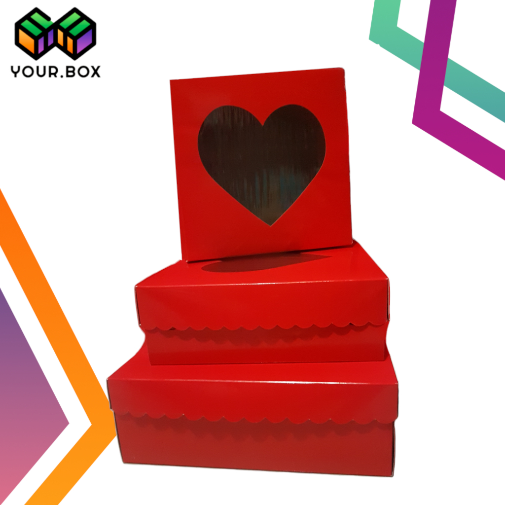 

Dus Love Merah Ukuran 25cm x 25cm x 9cm (10pcs)