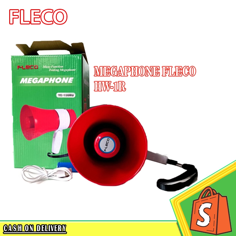 TERMURAHMegaphone atau Toa kecil Fleco Multifungsi HW-1R/toa buat jualan keliling