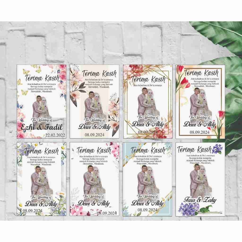 

kartu ucapan terima kasih foto/hangtag /kartu souvenir/label terimakasih