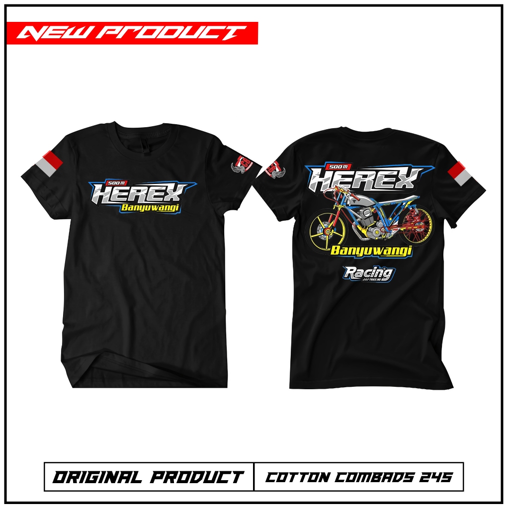 Kaos Herex 500Meter Banyuwangi Jatim | Kaos Katun 24s Asli | Baju Kaos Viral Honda CB | Kaos Cb Teye