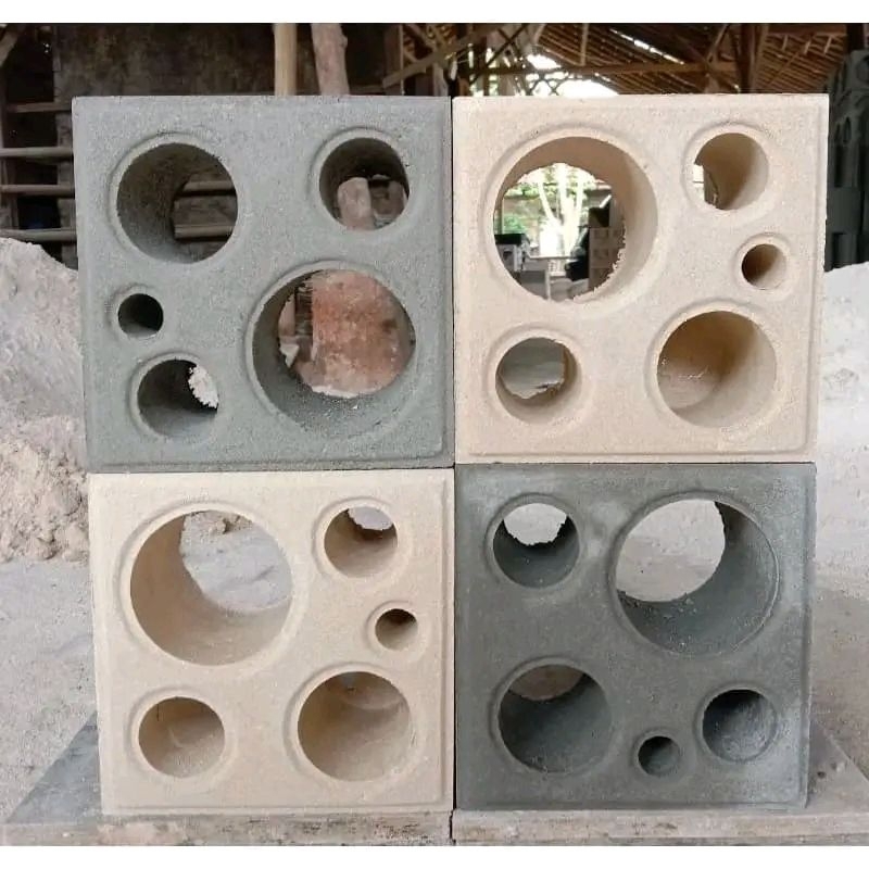 Roster motif tapak kucing, Roster/ loster beton ventilasi udara untuk pagar/dinding aesthetic free o