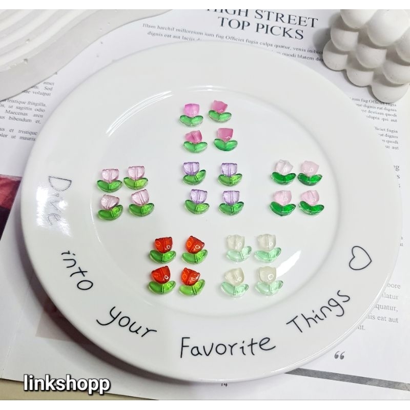 MANIK MANIK KACA BUNGA TULIP