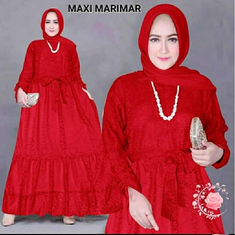 BAJU GAMIS MAXY MAXI BUSUI DRESS PESTA KONDANGAN NIKAHAN BRUKAT BROKAT WANITA MUSLIM BARU NEW L XL 3