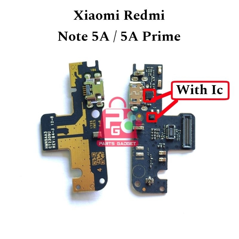 Konektor Charger Xiaomi Redmi Note 5A 5A Prime Pcb Board Usb Papan Cas Mic