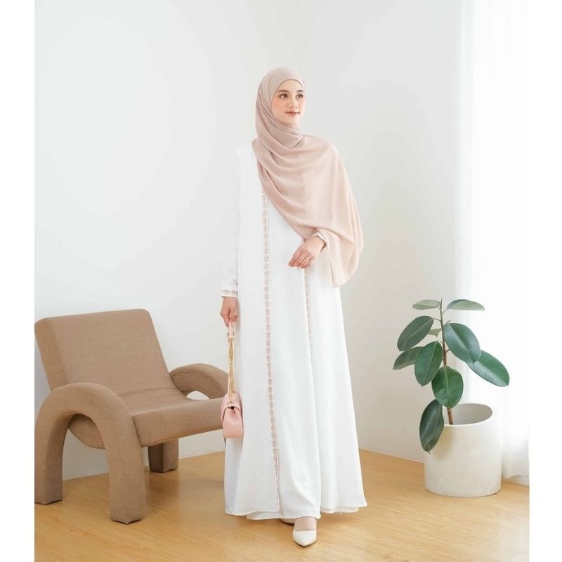 gamis busui coklat /gamis wanita / gamis putih tulang / gamis hitam / gamis abaya / gamis lebaran / 