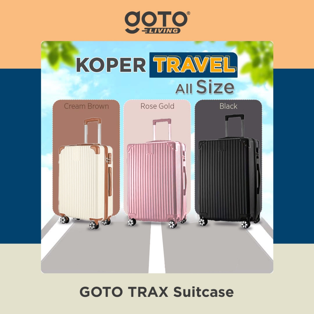 Goto Trax Koper Kabin Bagasi Suitcase Cabin Traveling Besar Kecil