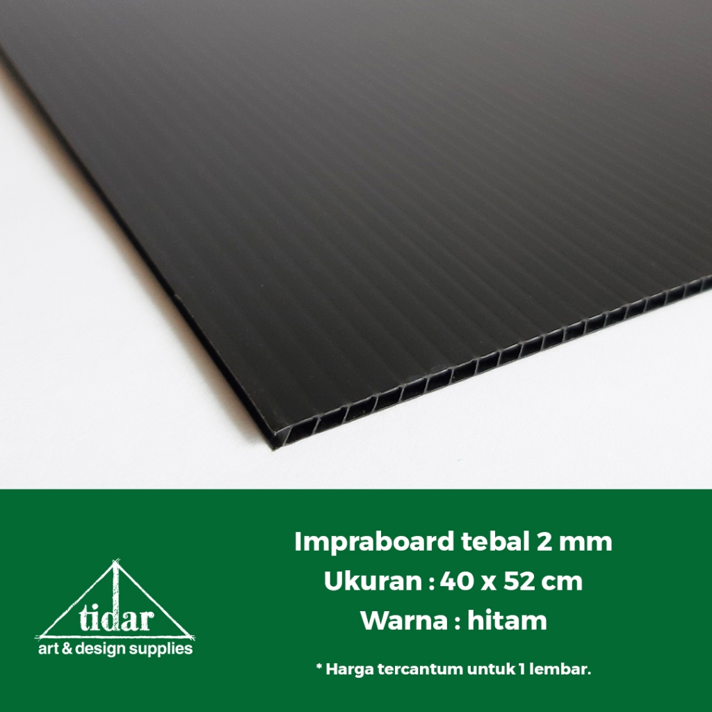 

Impraboard Hitam 2 mm - Infraboard - Corrugated Papan Plastik - PP