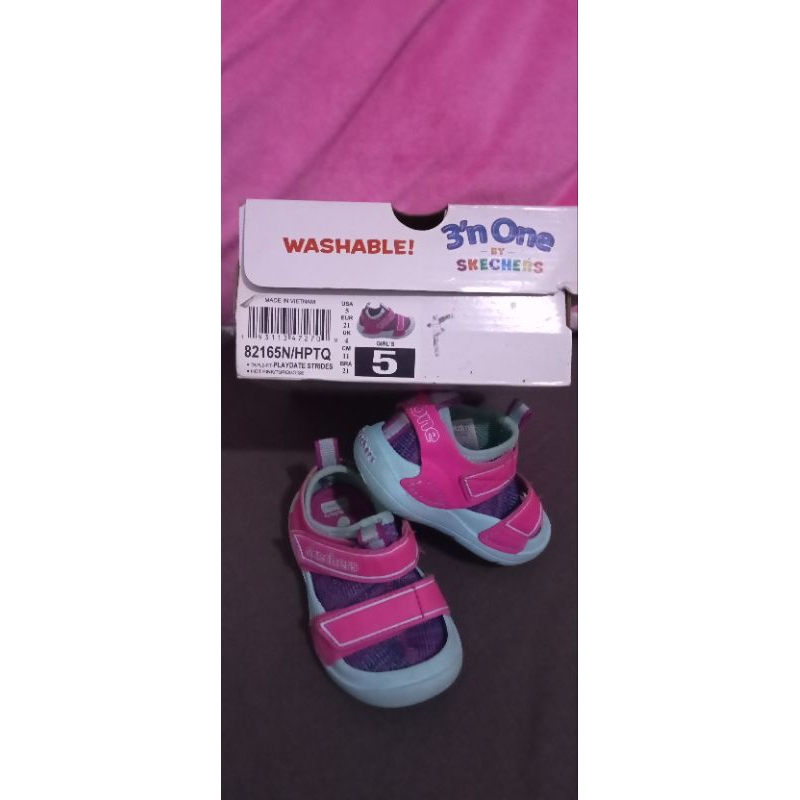 sendal sepatu 3'n one anak original skechers
