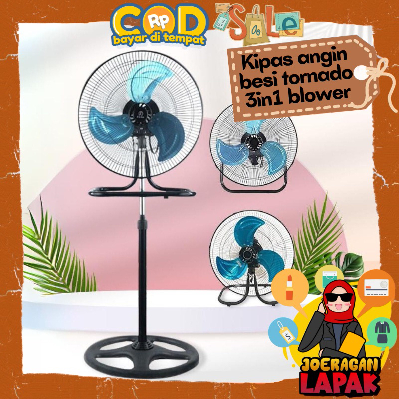 [JOERAGAN LAPAK] KIPAS ANGIN BESI TORNADO 3 IN 1 UKURAN 18 INCH ARDO TDS DNA D&A 18 INCH BISA DI MEJ