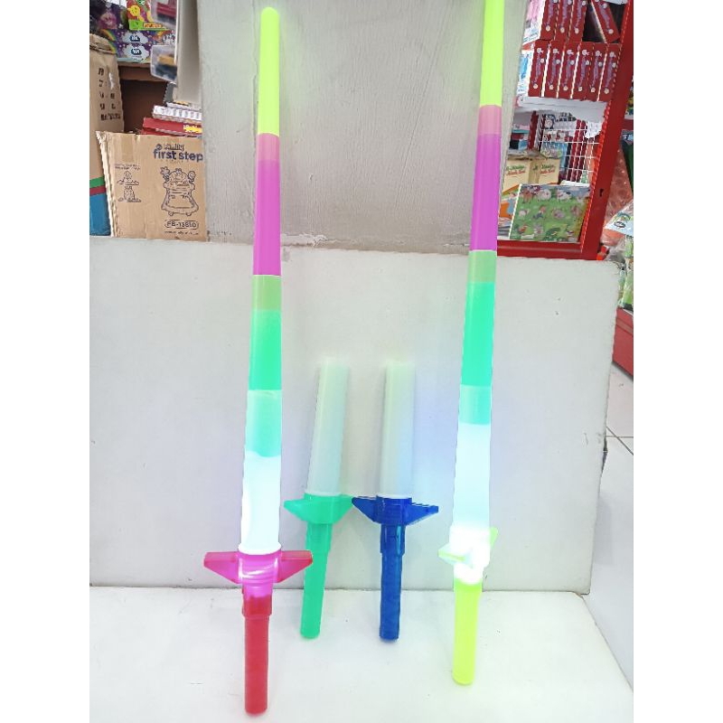 Mainan Anak Pedang Tongkat Lipat LED/Mainan Pedang Panjang Anak LED