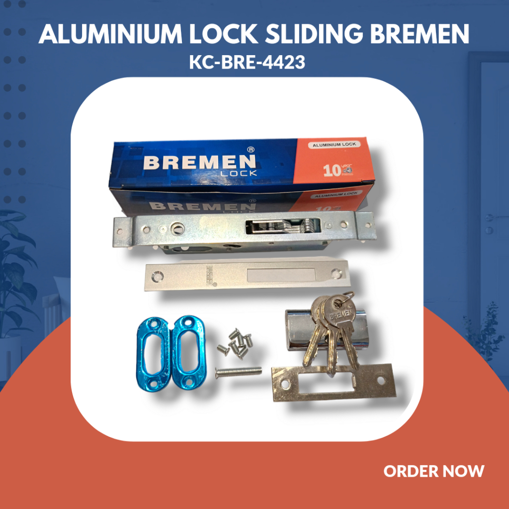 Kunci Pintu Sliding / Geser Aluminium Bremen 4423 Aluminium lock