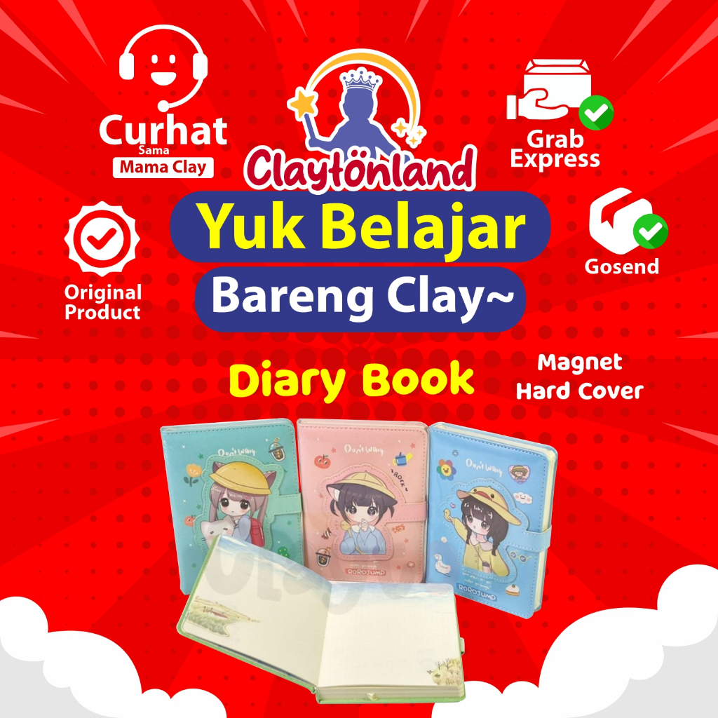 

Diary Magnet Hard Cover / Hand Book Tanggung / Notebook Import Rorojump / Buku Jurnal Catatan Anak
