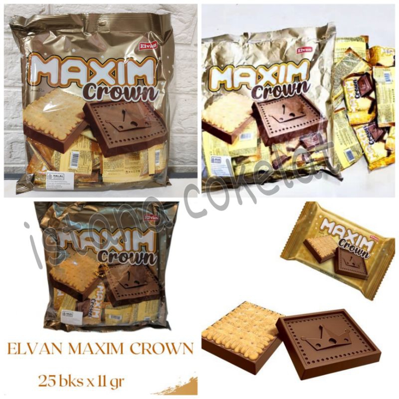 

[COKELAT] Maxim Crown (Biskuit Cokelat)