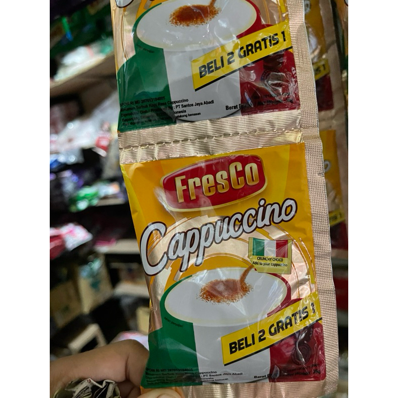 

Fresco cappucino renceng 15pcs x 25gram / Fresco Cappucino sachet / Fresco cappucino murah