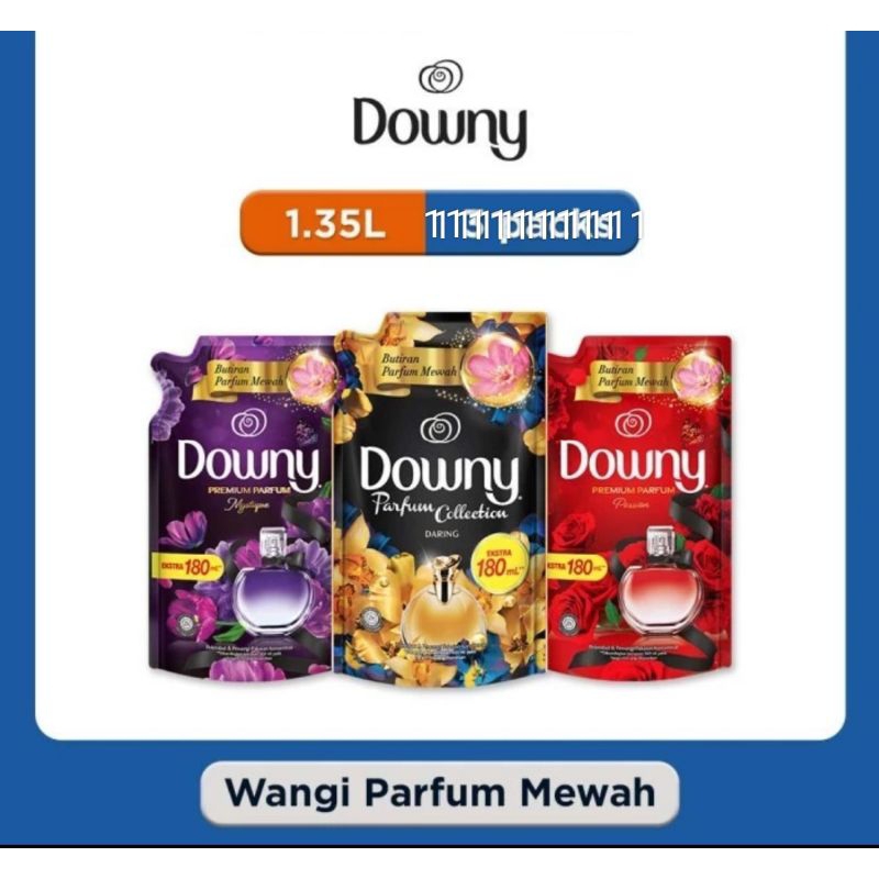 Downy 1,35Liter Pelembut dan Pewangi Pakaian Konsentrat Mystique 1.350ml Sunrise Fresh 1,4L
