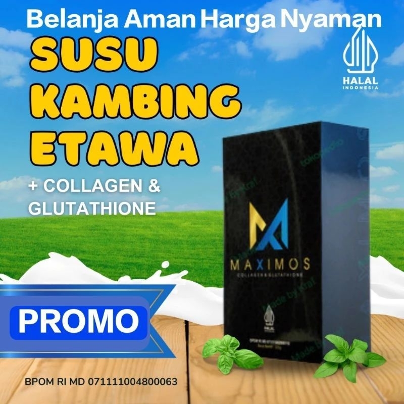 

Maximos Collagen Drink Dari Susu Kambing Etawa 200 Gram - Terverifikasi BPOM dan HALLAL