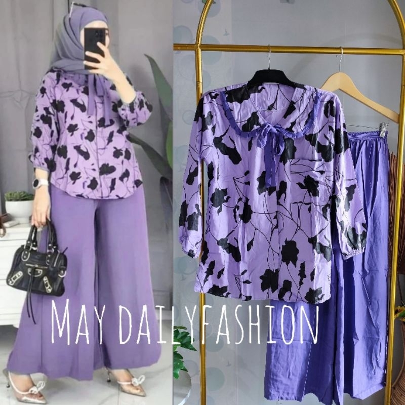 TASYA SET CPLP RAYON TEBAL ONESET  KULOT DAILY KEKINIAN| SETELAN POLOS KOMBINASI TERLARIS OOTD VIRAL