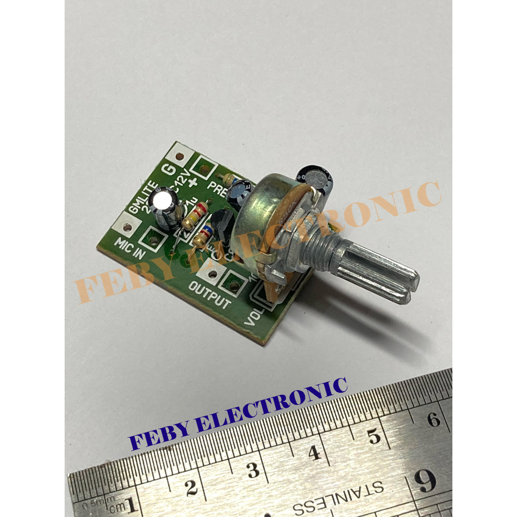 Kit preamp mic 1 transistor Potensio GM LITE | pre amp mic 1 tr pot