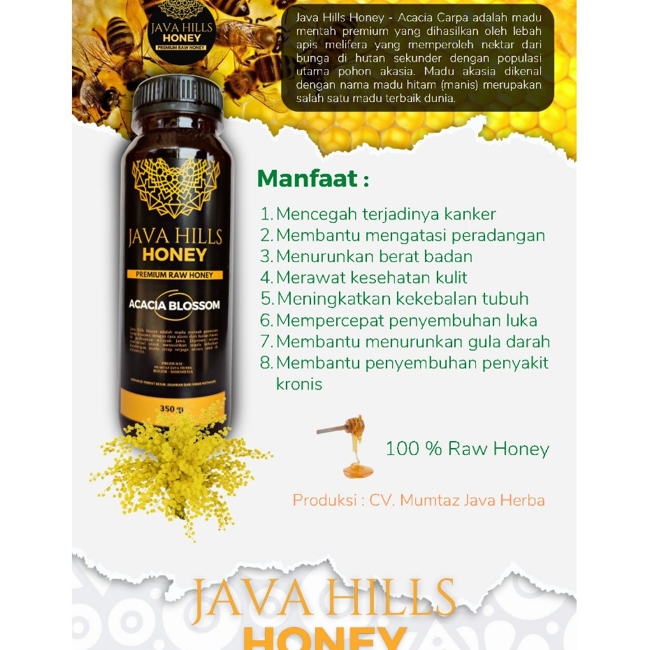 

Madu Acacia 650 Gr | Java Hills | Raw Honey