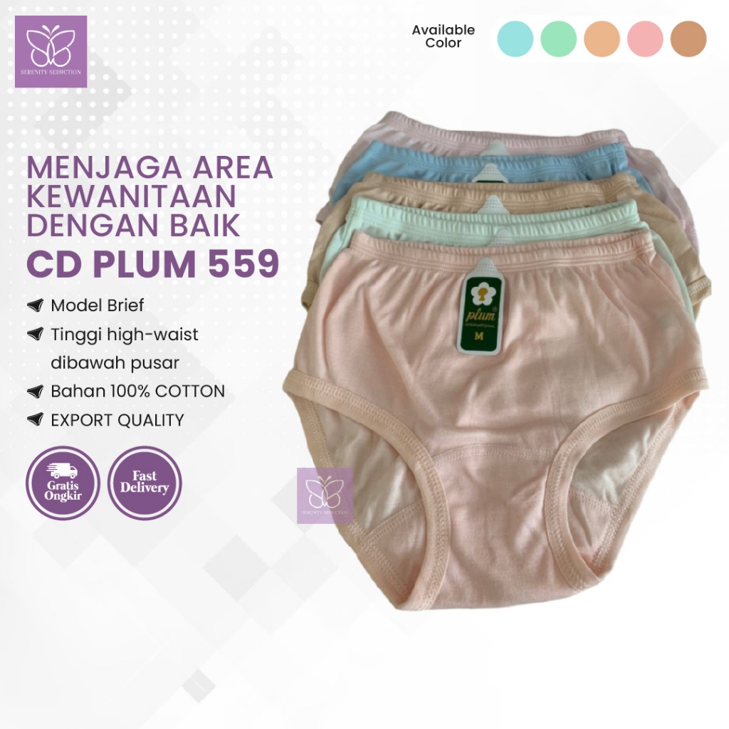 Underwear Sempak Celana Dalam Wanita CD Plum 559 By Serenity Seduction