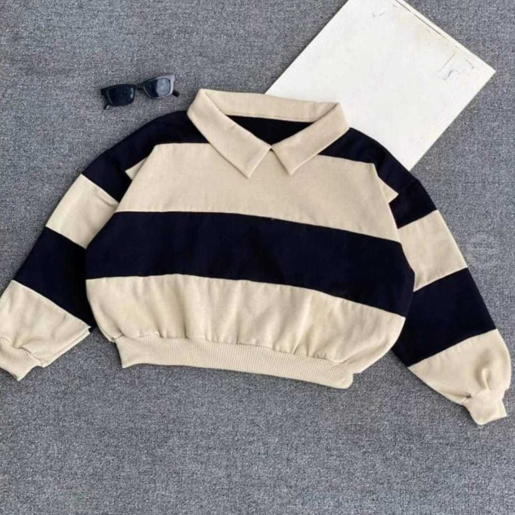 Ji Hoo Sweater Wanita | Sweater Ji hoo Crop oversize