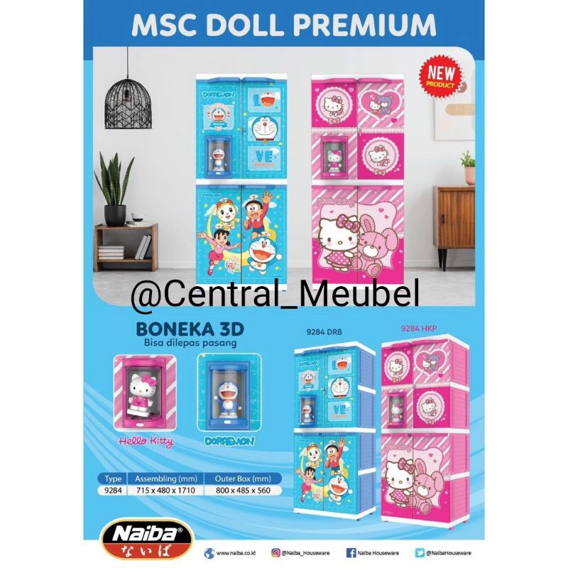 Lemari Plastik Naiba 9284 MSC Doll - Bandung