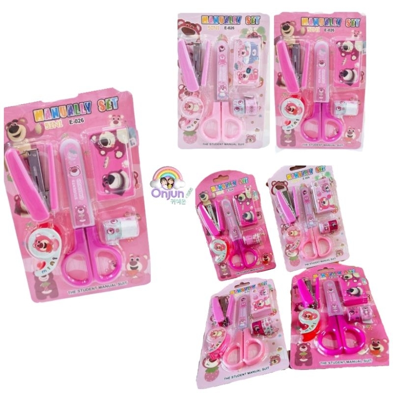 

SET 5IN1 GUNTING SANRIO/STAPLES SET SANRIO/PERLENGKAPAN KANTOR/ALAT TULIS SEKOLAH | ALAT TULIS KANTOR