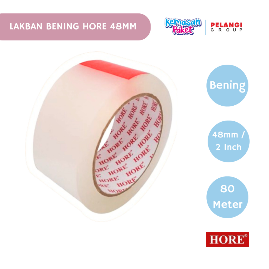 

LAKBAN BENING 48 MM 80 YARD STRIP MERAH HORE / LAKBAN BENING 48 MM / LAKBAN BENING 100 YARD