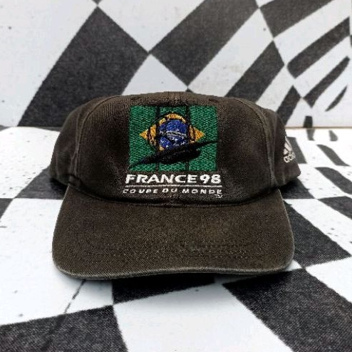 VINTAGE ADIDAS CAP COUPE DU MONDE FRANCE BRAZIL 1998 HAT